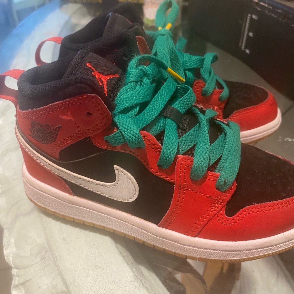Jordan Red and Black High-Top Sneakers